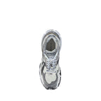 Gray Polyurethane Athletic Sneakers