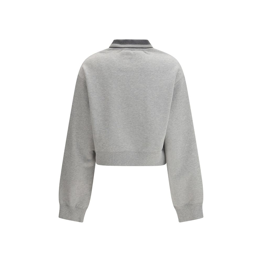 Gray Cotton Sweatshirt Miu Miu