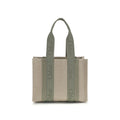 Beige Linen Shoulder Bag Chloé