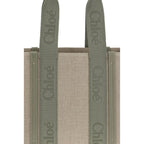 Beige Linen Shoulder Bag Chloé