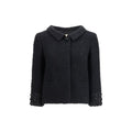 Black Fleece Wool Coat Valentino