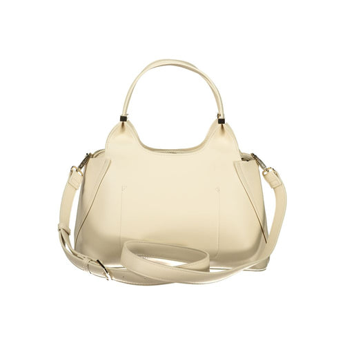 Beige Polyurethane Women's Bag