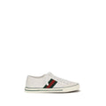 White Cotton Low Top Sneakers Gucci