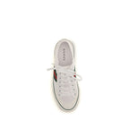 White Cotton Low Top Sneakers Gucci