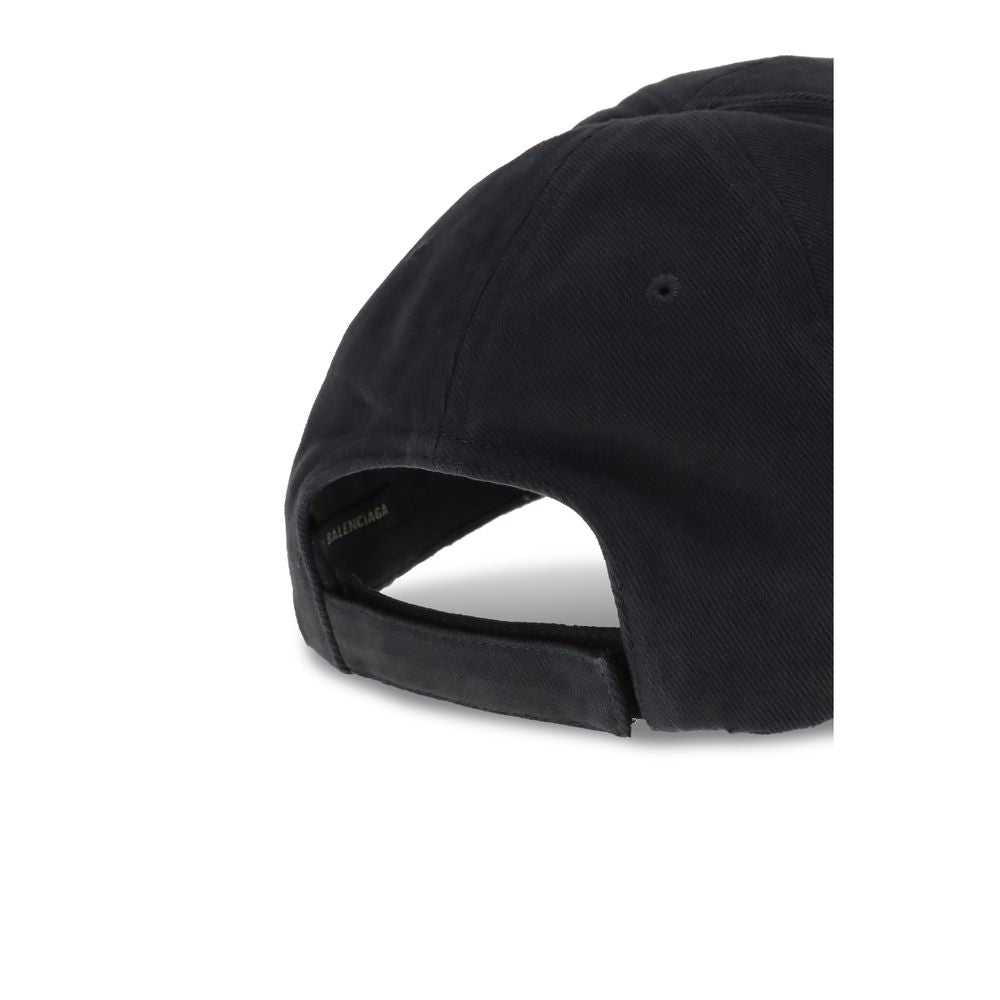 Black Cotton Cap (Baseball Hat) Balenciaga