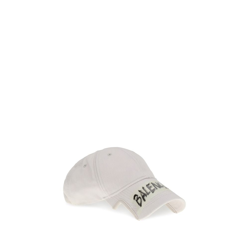 White Cotton Cap (Baseball Hat) Balenciaga