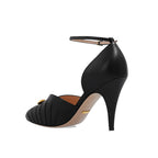 Black Leather High Heel Pumps Gucci