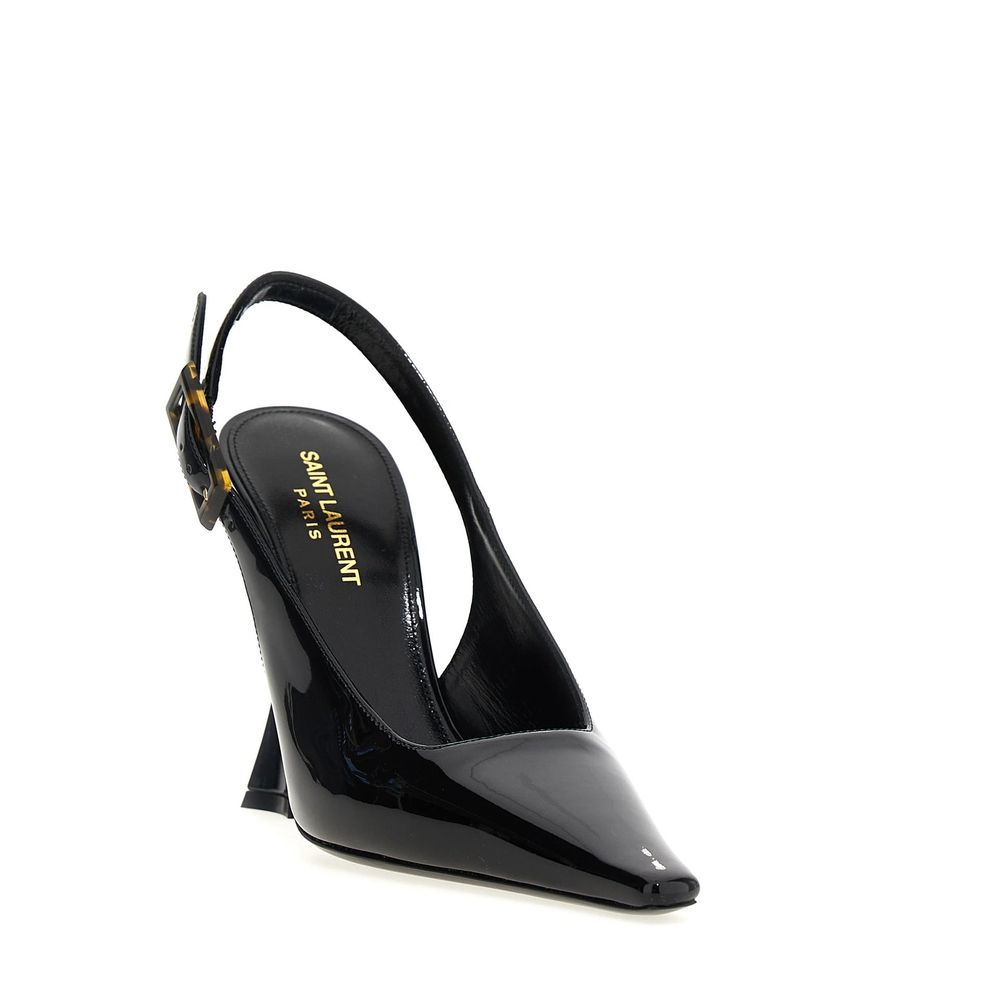 Black Calfskin High Heel Pumps Saint Laurent