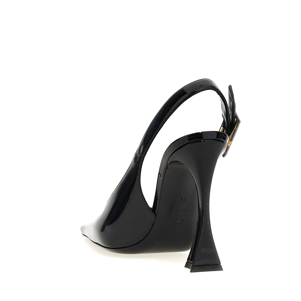 Black Calfskin High Heel Pumps Saint Laurent