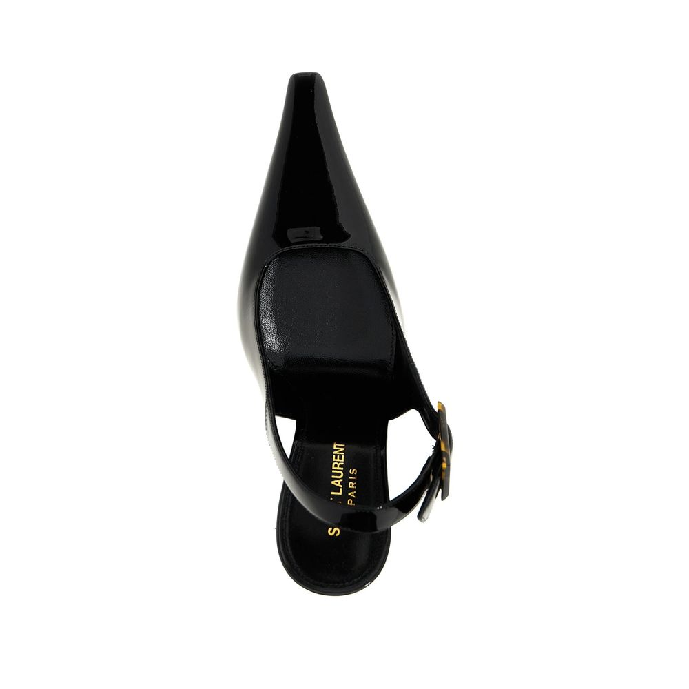 Black Calfskin High Heel Pumps Saint Laurent
