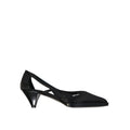 Black Silk Mid Heel Pumps Prada