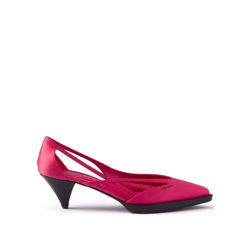 Multicolor Silk Mid Heel Pumps Prada