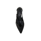 Black Silk Mid Heel Pumps Prada