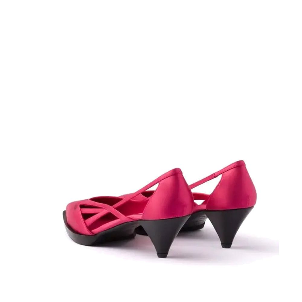 Multicolor Silk Mid Heel Pumps Prada