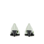 Bicolor Silk Mid Heel Pumps Prada