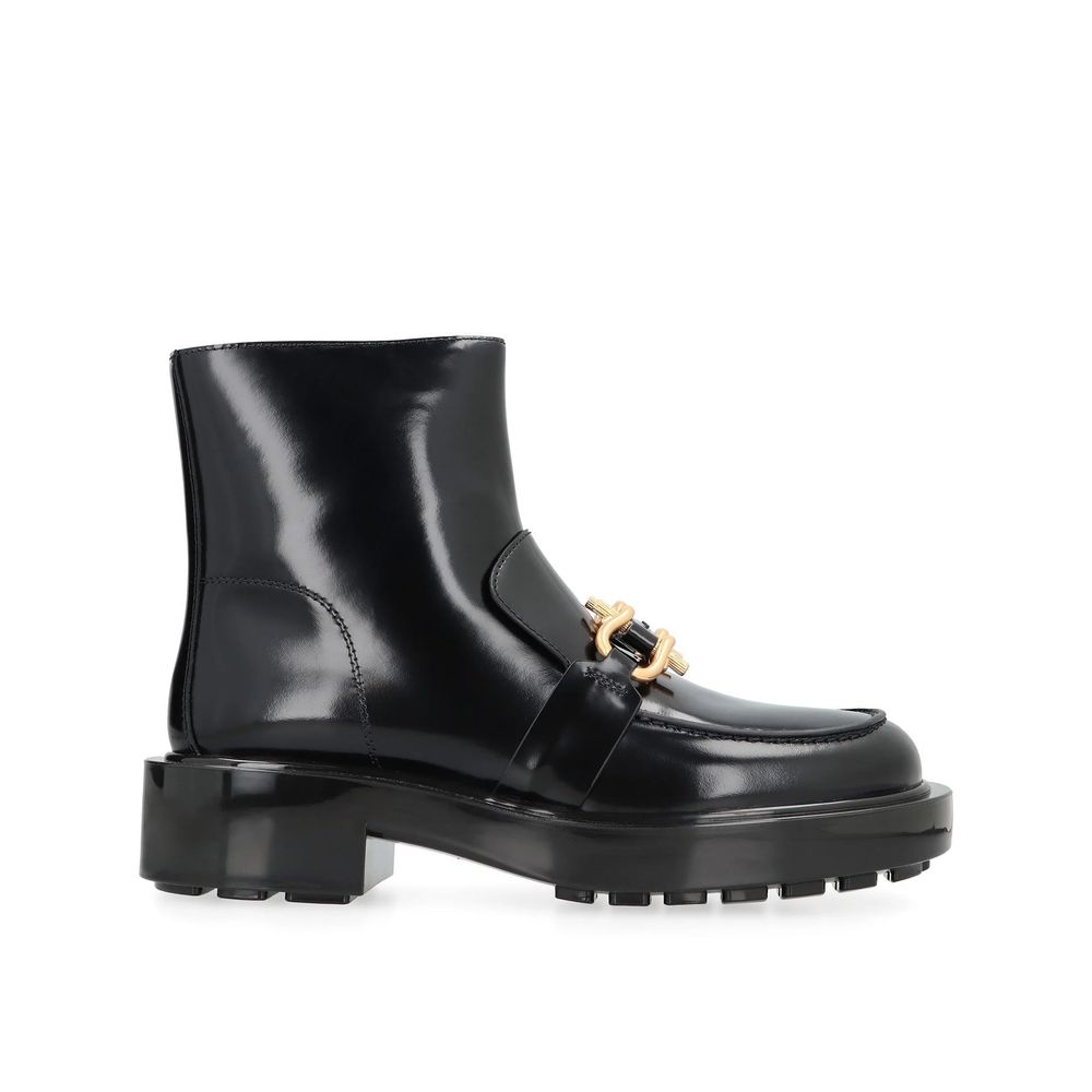 Black Calfskin Ankle Boots Bottega Veneta