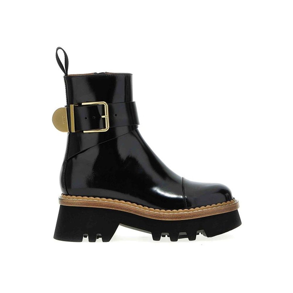 Black Calfskin Ankle Boots Chloé