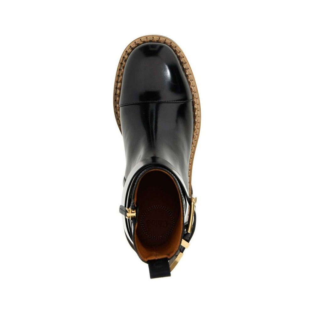 Black Calfskin Ankle Boots Chloé