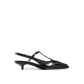 Black Calfskin Mid Heel Pumps Miu Miu