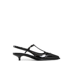 Black Calfskin Mid Heel Pumps Miu Miu