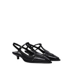 Black Calfskin Mid Heel Pumps Miu Miu