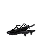 Black Calfskin Mid Heel Pumps Miu Miu
