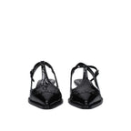 Black Calfskin Mid Heel Pumps Miu Miu
