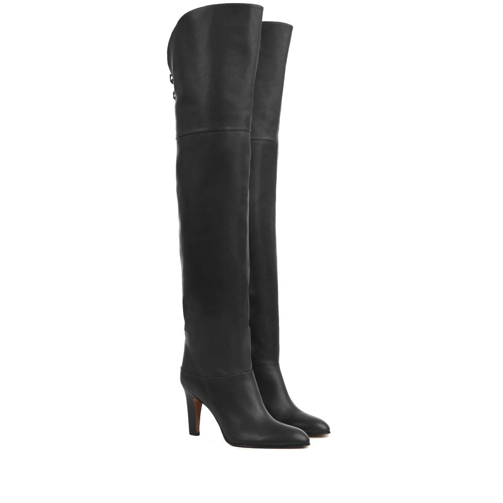 Black Calfskin Over The Knee Chloé