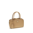 Beige Calf Leather Bos Taurus Handbag Prada