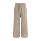 Beige Cotton Casual Pants Balenciaga