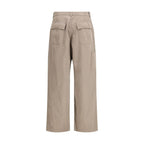 Beige Cotton Casual Pants Balenciaga