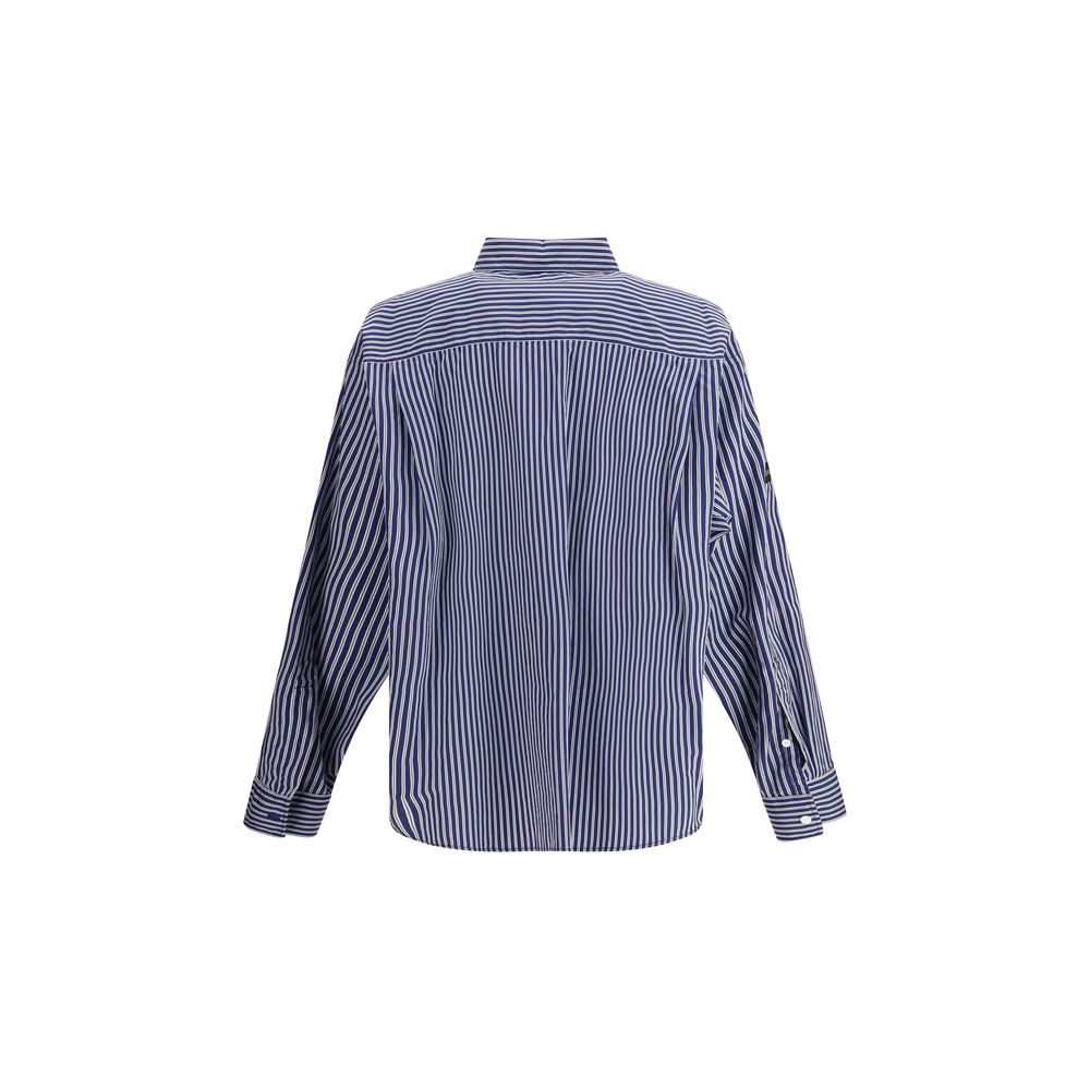 Blue Cotton Pattern Shirt Balenciaga