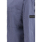 Blue Cotton Pattern Shirt Balenciaga