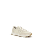 Beige Nylon Low Top Sneakers Prada