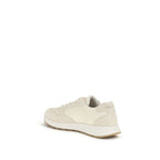 Beige Nylon Low Top Sneakers Prada