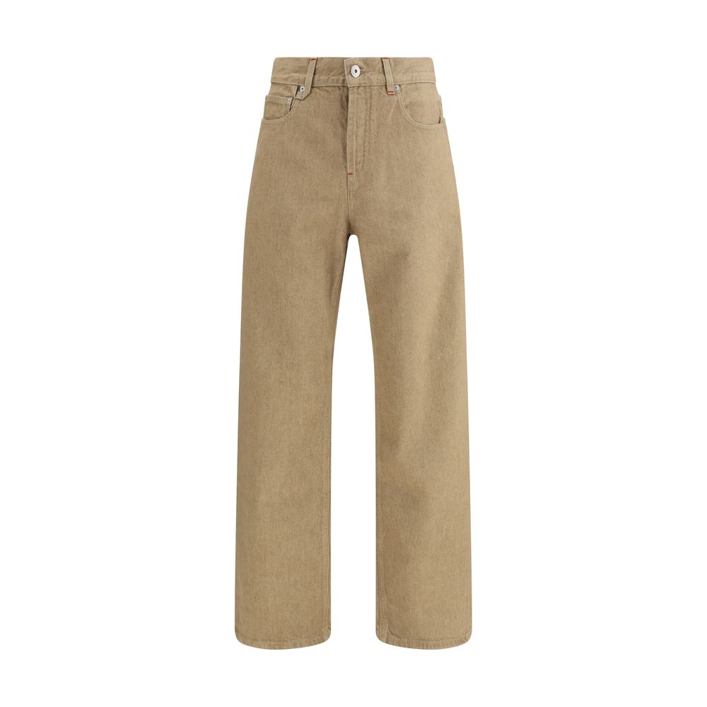 Beige Cotton Straight-Leg Jeans Jacquemus