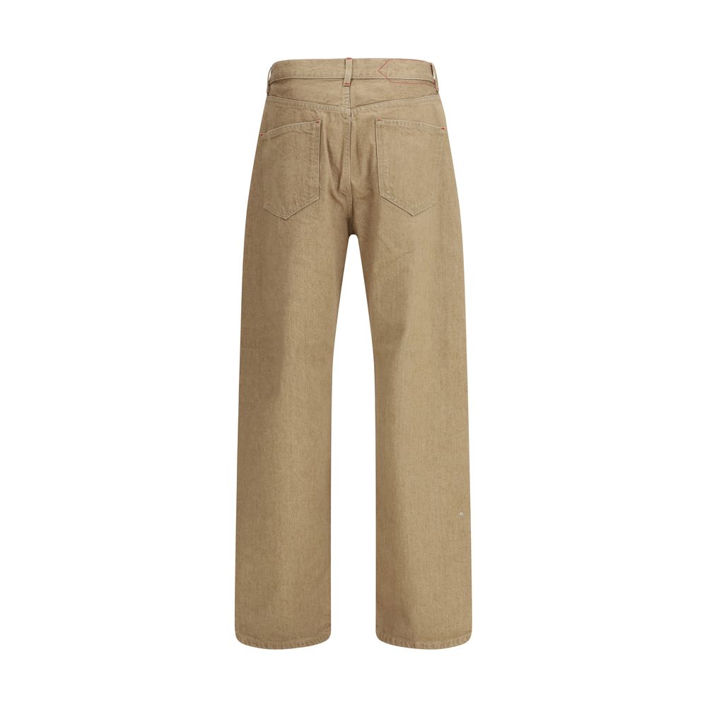 Beige Cotton Straight-Leg Jeans Jacquemus