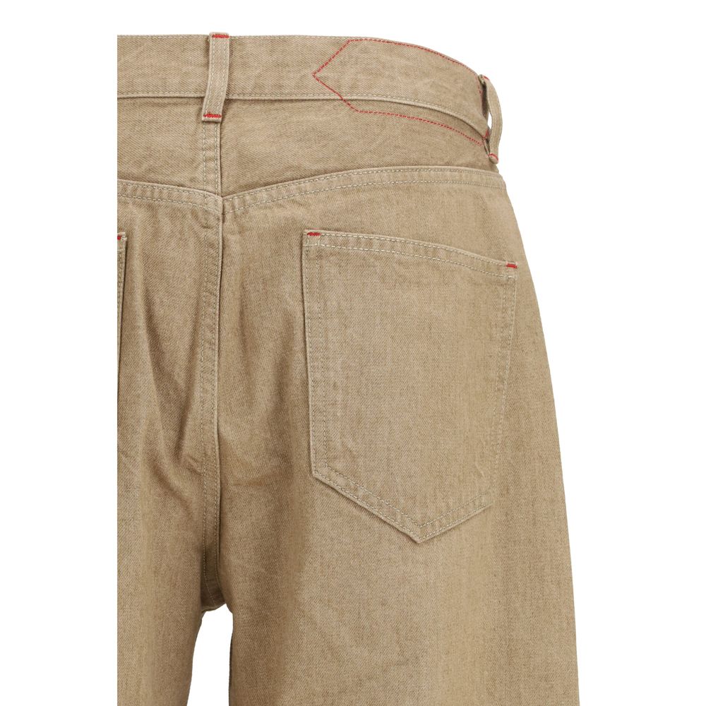 Beige Cotton Straight-Leg Jeans Jacquemus