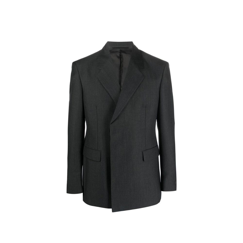 Gray Wool Blazer Prada
