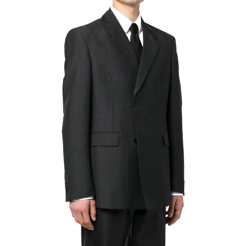 Gray Wool Blazer Prada