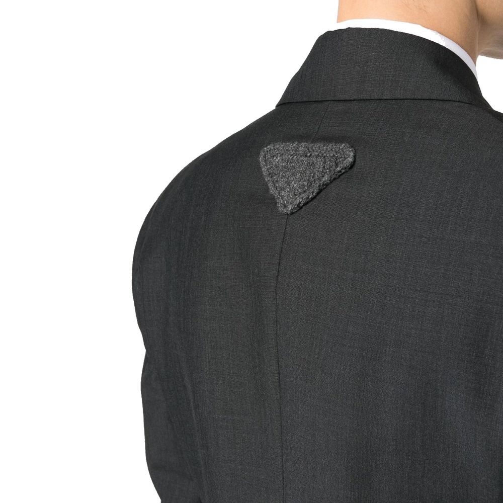 Gray Wool Blazer Prada