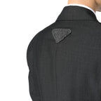 Gray Wool Blazer Prada