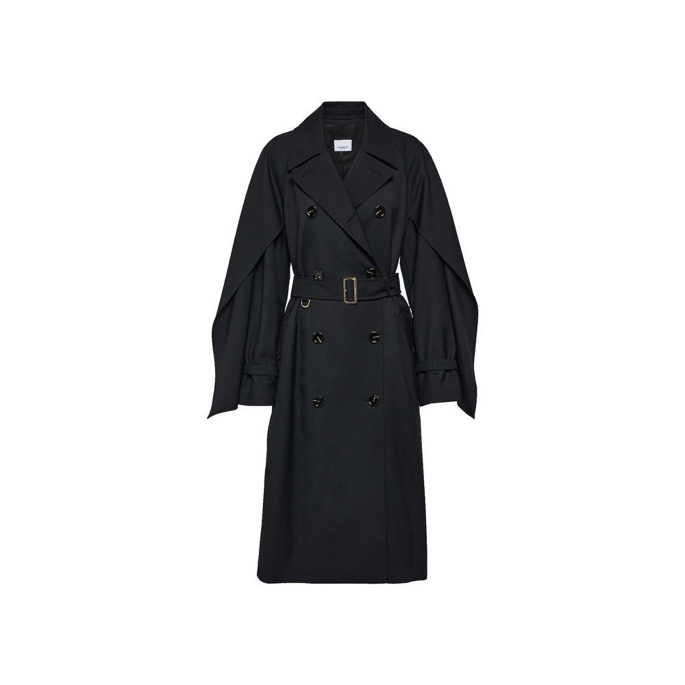 Black Polyester Coat Burberry