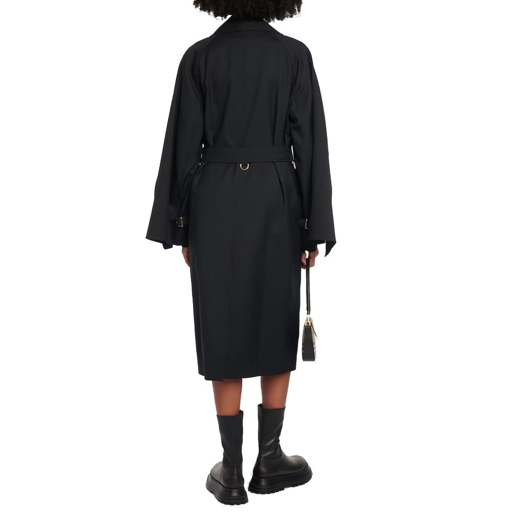 Black Polyester Coat Burberry