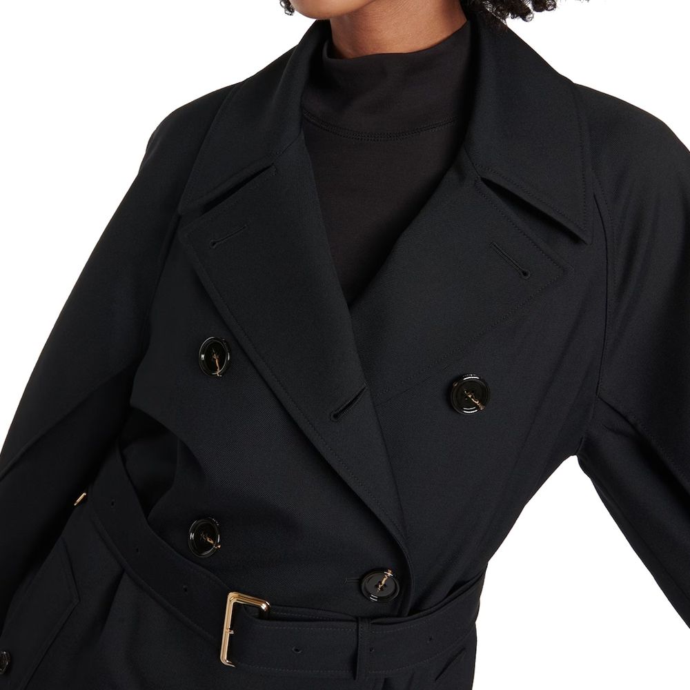 Black Polyester Coat Burberry