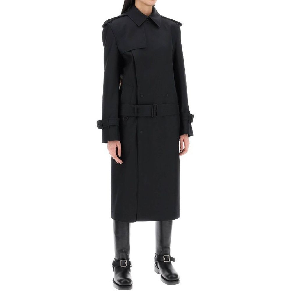 Black Polyester Coat Burberry