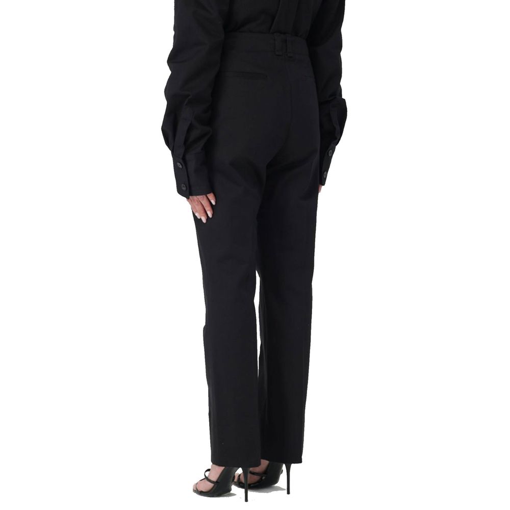 Black Cotton Casual Pants Saint Laurent