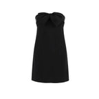 Black Acetate Casual Dress Saint Laurent