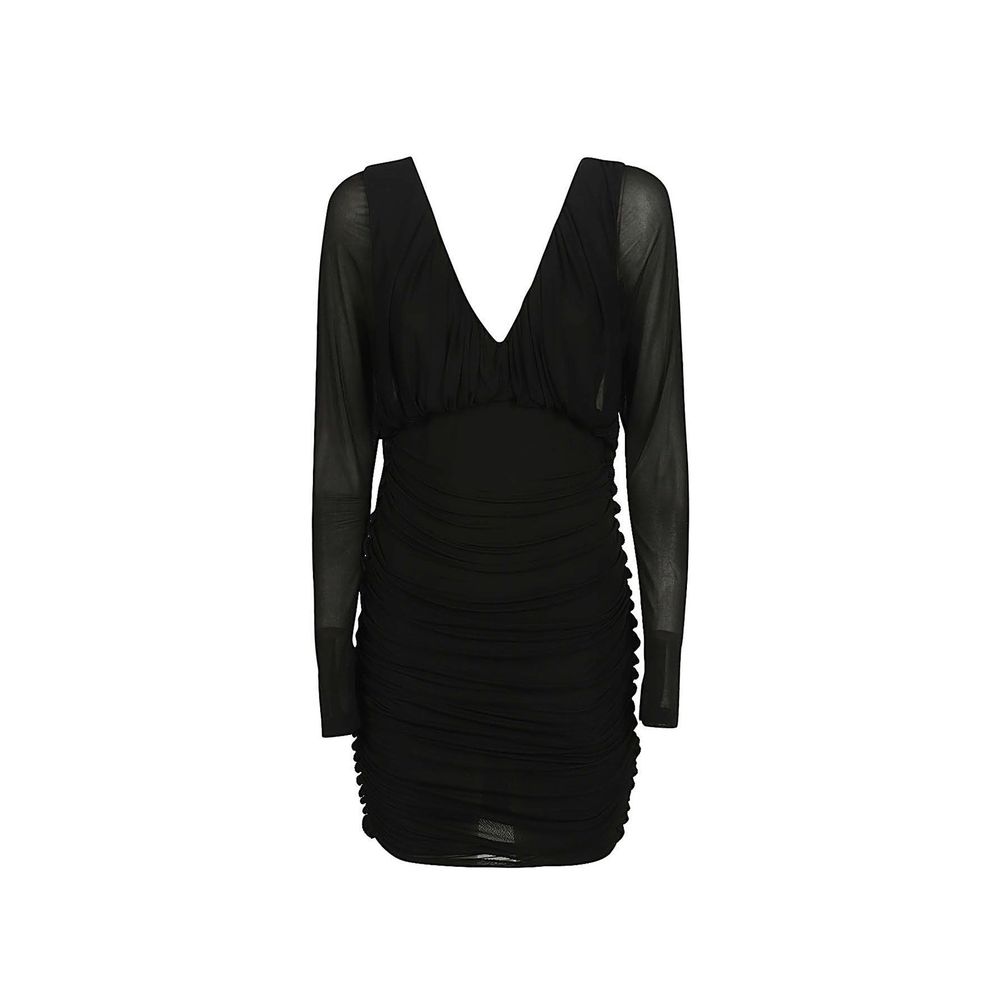 Black Viscose Cocktail Dress Saint Laurent
