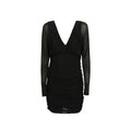Black Viscose Cocktail Dress Saint Laurent